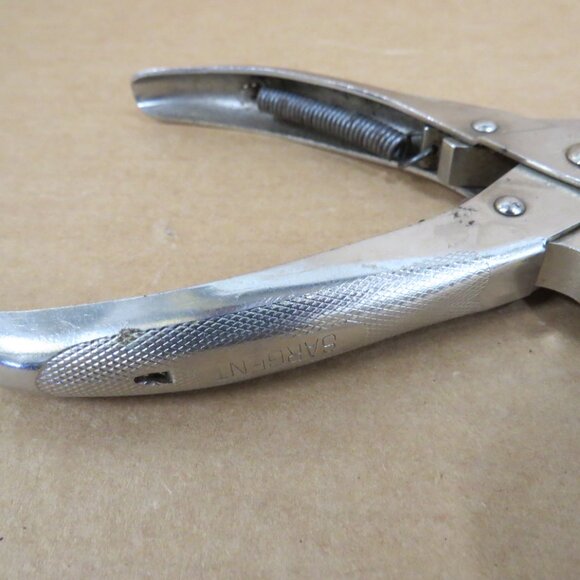 Vtg Sargent & Co. 1/4" Hole Punch & Fastener Paper Leather Cardboard Plastic - Picture 4 of 9